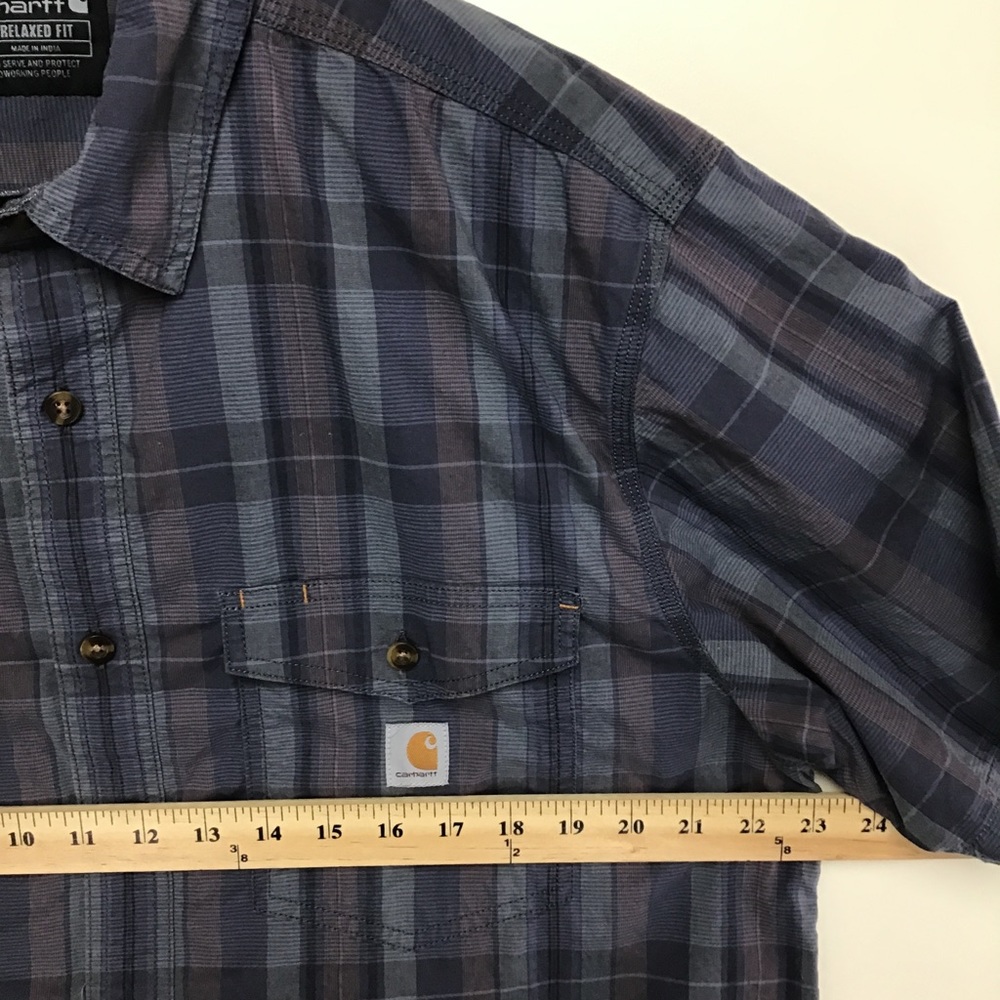 Carhartt Rugged Flex Regular Fit mens short sleeve button down casual shirt - Picture 7 of 10